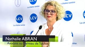 Maître Nathalie Abran sur le plateau de la chaîne varoise LCV